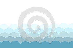 blue shade curve pattern like water wave have copy space (white background) on top of image