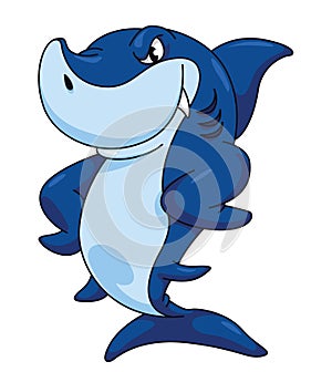 Blue Shark Leader Color Illustration Design