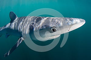 Blue Shark in Sunlit Waters