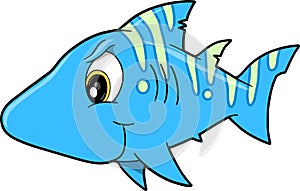 Blue Shark Vector Illustration