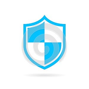 Blue shield protection vector icon