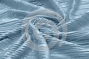 Blue shine, draped fabric