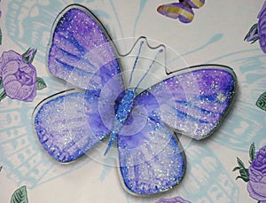 Blue shining butterfly