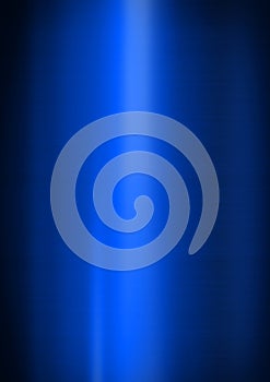 Blue shiny brushed metal. Vertical background texture