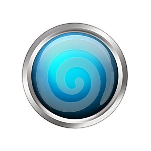 Blue shiny button