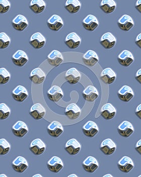 Blue shiny dot diamondplate photo