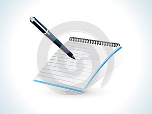 Blue shiny notepad icon