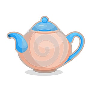 Blue shiny teapot