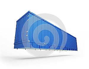 Blue shipping container