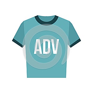Blue shirt with ADV inscription icon