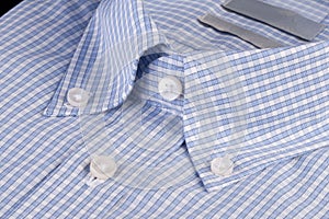 Blue shirt with button-down collar