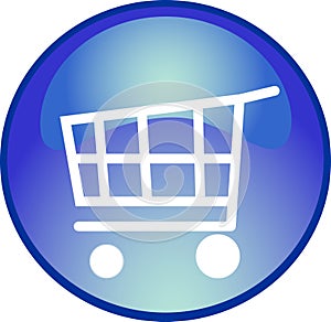 Blue shopping button