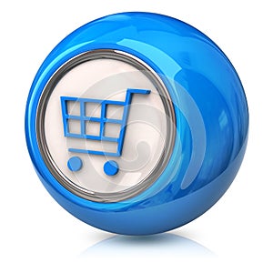 Blue Shopping cart icon