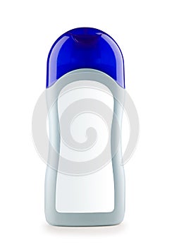 Blue shover bottle isolated