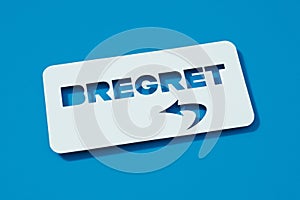 blue sign with the text bregret