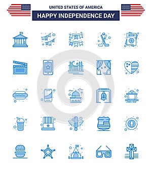  25 modrý známky spojené státy americké nezávislost americký spojené státy americké girlanda 