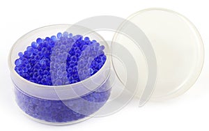 Blue silica gels