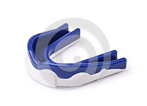 Blue silicone sport mouth guard photo