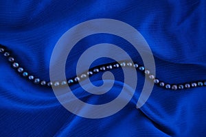 Blue silk background