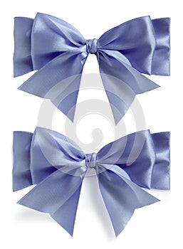 Blue silk bow set