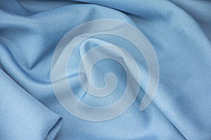 Blue silk fabric for background or texture