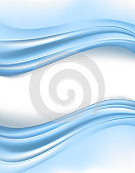 Blue silky waves borders