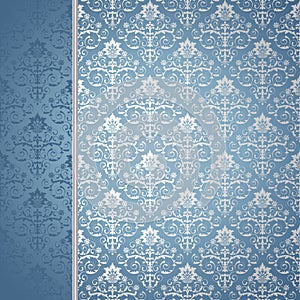 Blue and silver background