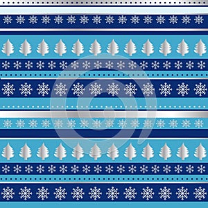 Blue and silver Christmas wrapping paper