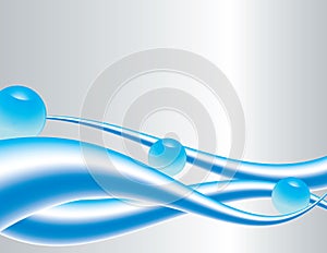 Blue silver tendril background