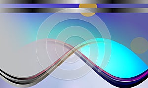 Blue and silver wave abstract background vector illustration.