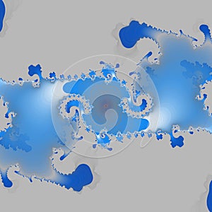 Blue silvery flower fractal, fractal fantasy shapes contrasts lights, sparkling petals, fractal, abstract background