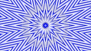 Blue sixteegonal star simple flat geometric on white background loop. Starry radio waves endless creative animation. Stars