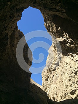 Blue Skies above Tapiado Mud Caves, Anza Borrego State Park photo
