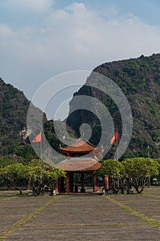 Pagota atthe temple of Emperor Le Dai Hanh in Vietnam photo