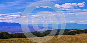 Blue skies, horizon and lago in Patagonia photo