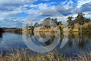 Blue skies over the Wallamba River Wingham Australia
