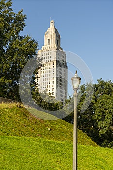 Blue Skies at the State Capital Building Baton Rouge Louisiana