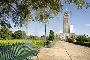 Blue Skies at the State Capital Building Baton Rouge Louisiana