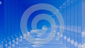 Blue Skies White Clouds Abstract Art Background