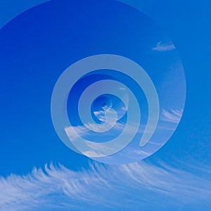 Blue Skies White Clouds Abstract Art Background