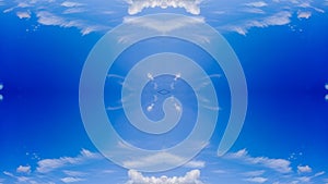 Blue Skies White Clouds Abstract Art Background