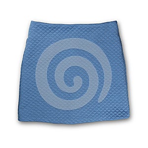 Blue skirt with pattern isolated