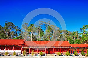 Blue sky above the Temple in Taiwan