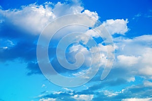 Blue sky background with clouds