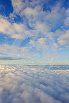 Blue sky background with clouds