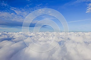 Blue sky background with clouds