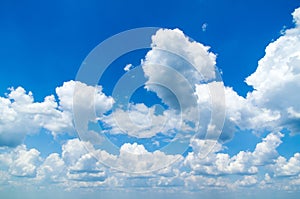 Blue sky background with clouds