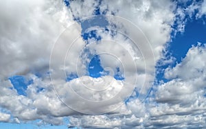 Blue sky background with clouds