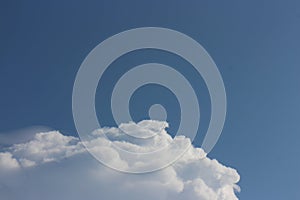 Blue sky background with clouds. Cloud blue sky. White cloud in blue sky, spiritual background.