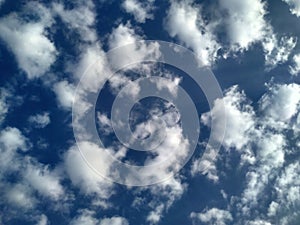 Blue sky background culumus paronama